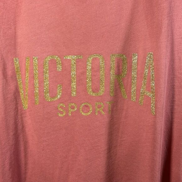 VICTORIA’S SECRET SPORT Women’s Open Back Tank Top Salmon/Gold Size Large - Picture 4 of 9